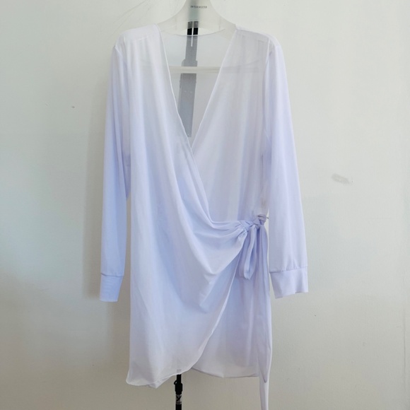 White Kimono Tunic For Summer Beach Dress Elegant Plus Size Women Dress - Picture 3 of 9